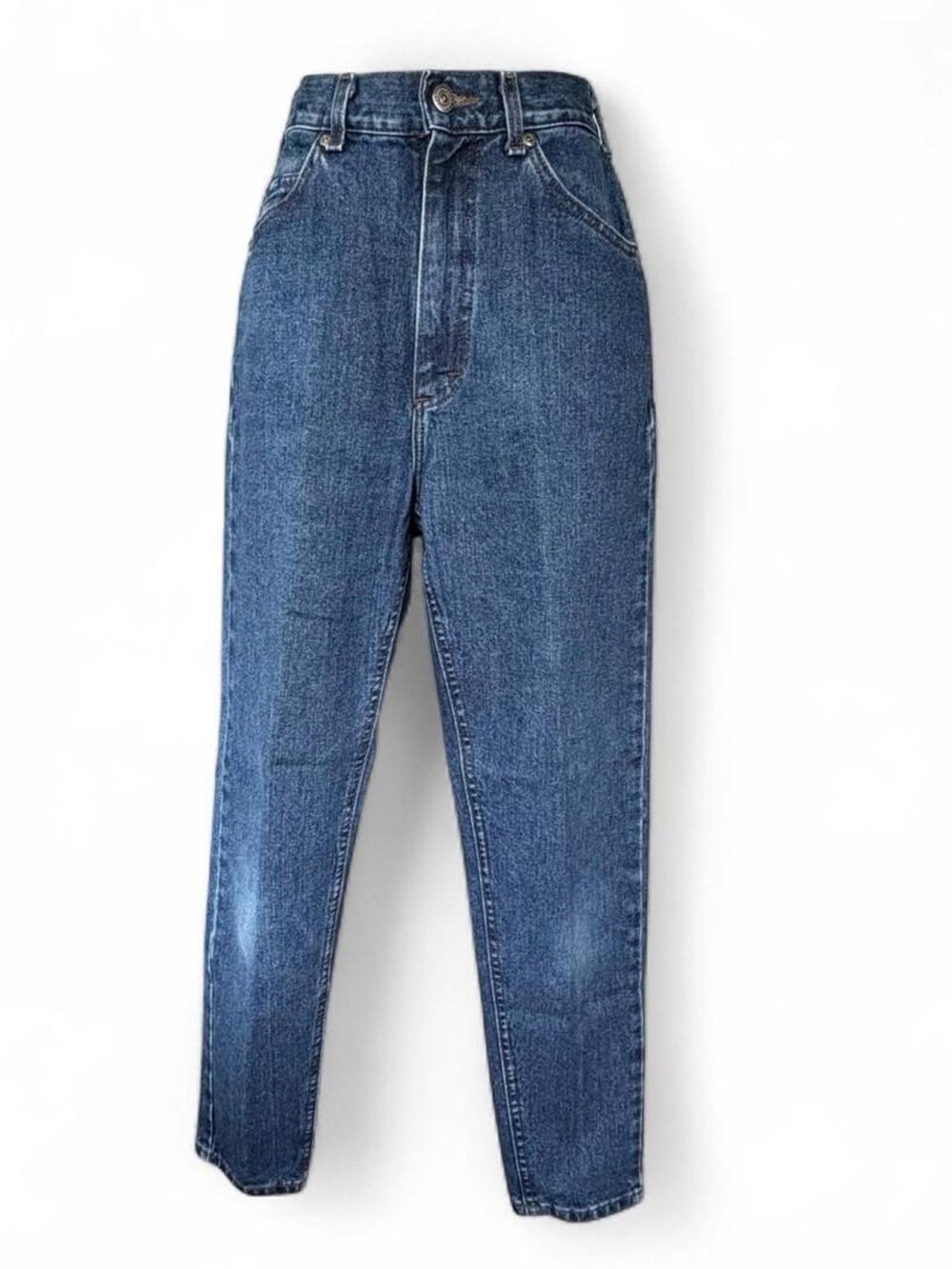 Vtg Lee 90s High-Rise Slim Tapered Denim Jeans 8 26” Americana Classic Union USA